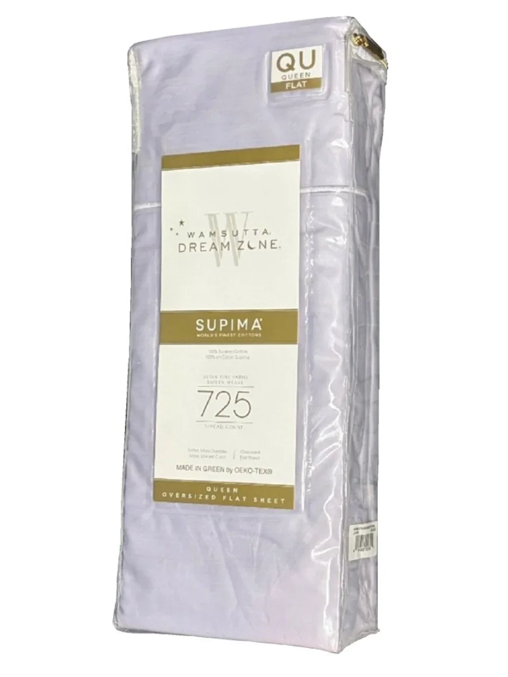 new LAVENDER Wamsutta DreamZone 725 TC 100% Cotton Oversized QUEEN Flat Sheet